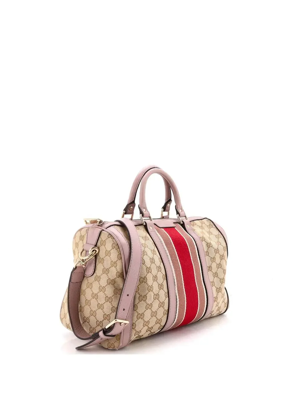 Gucci Vintage Web Boston Bag Gg Canvas #324342G12B